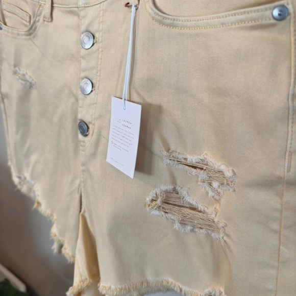 WOMEN'S LC Lauren Conrad High Rise Button Fly Cut-Off Shorts - Picture 3 of 6